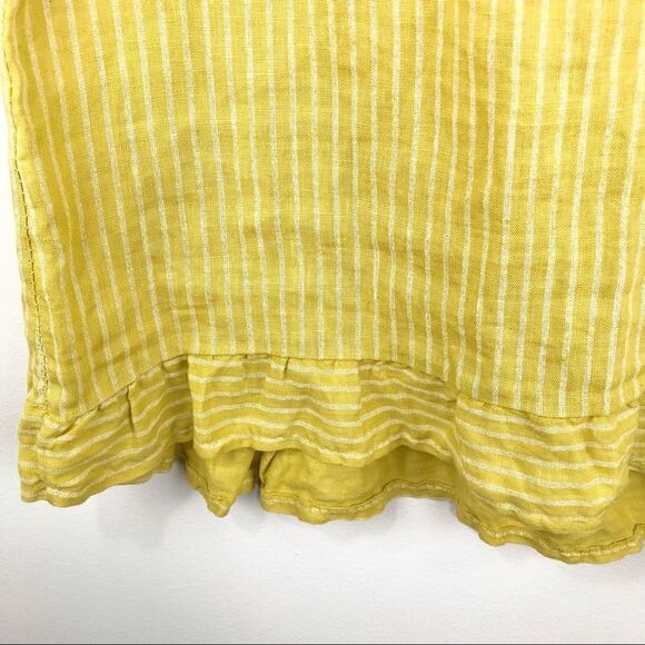Lungo L’Arno Linen Yellow Striped Blouse - Picture 7 of 10